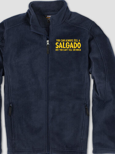Can't Tell 'Em Much Navy Embroidered Zippered Fleece