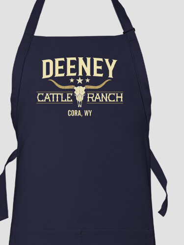 Cattle Ranch Navy Apron