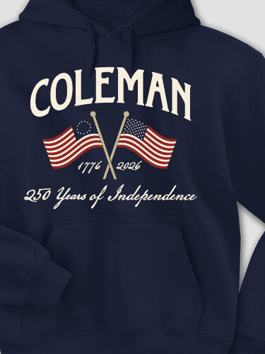 Celebrating 250 Years Navy Adult Hooded Sweatshirt