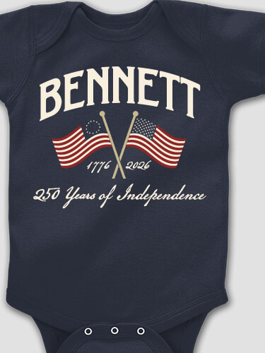 Celebrating 250 Years Navy Baby Bodysuit