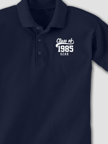 Class Of Navy Embroidered Polo Shirt