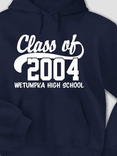 Class Of Navy Adult Hooded Sweatshirt