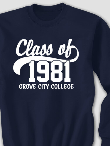 Class Of Navy Adult Sweatshirt