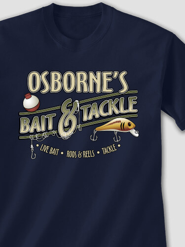 Classic Bait and Tackle Navy Adult T-Shirt