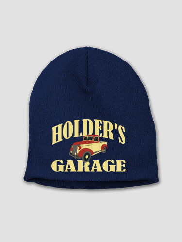 Classic Garage Navy Embroidered Beanie