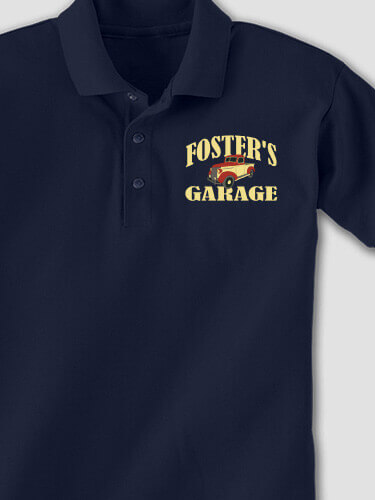 Classic Garage Navy Embroidered Polo Shirt