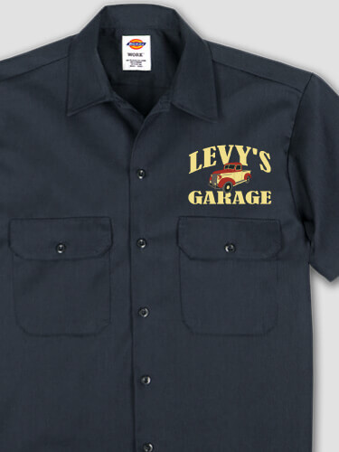Classic Garage Navy Embroidered Work Shirt