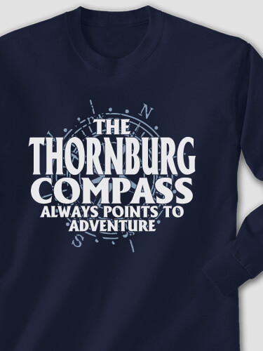 Compass Navy Adult Long Sleeve