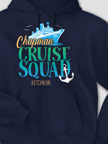 Cruise Squad Navy Adult Hooded Sweatshirt