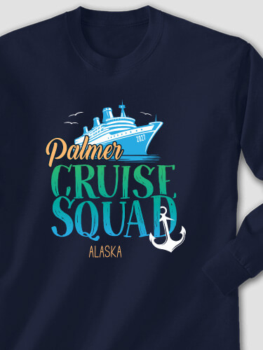 Cruise Squad Navy Adult Long Sleeve