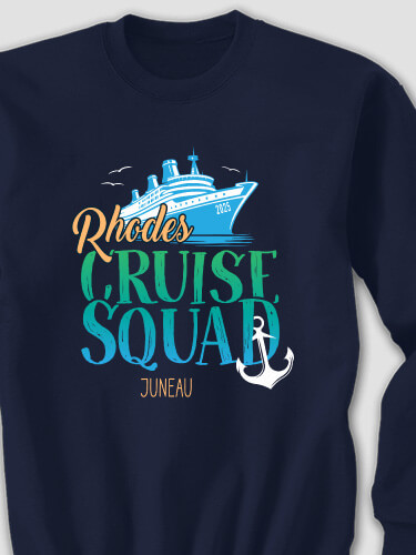 Cruise Squad Navy Adult Sweatshirt