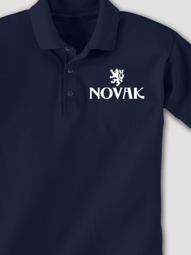 Czech Lion Navy Embroidered Polo Shirt