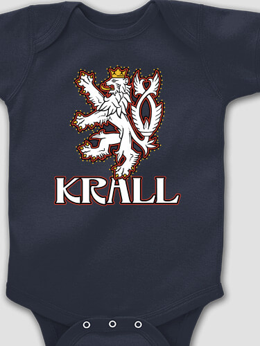 Czech Lion Navy Baby Bodysuit