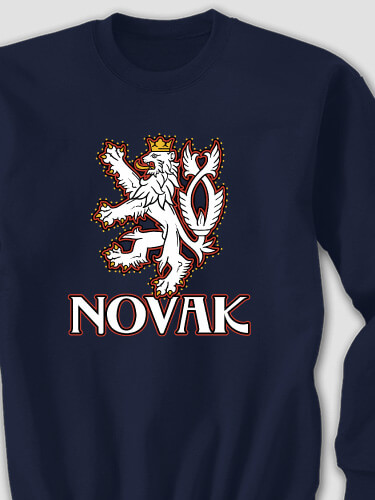 Czech Lion Navy Adult Sweatshirt