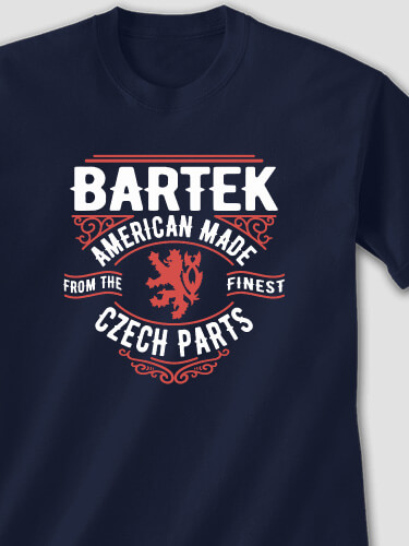 Czech Parts Navy Adult T-Shirt