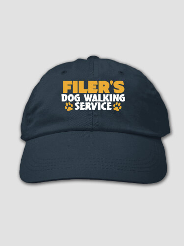 Dog Walking Service Navy Embroidered Hat