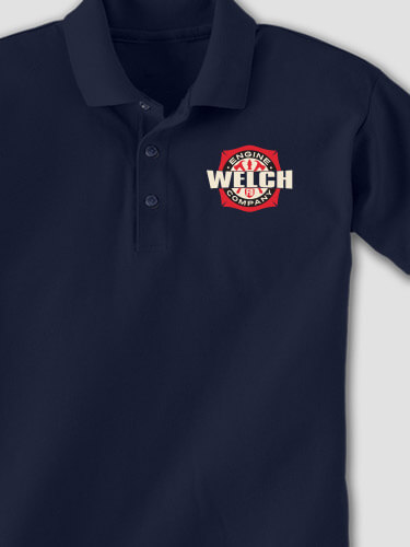Engine Company Navy Embroidered Polo Shirt