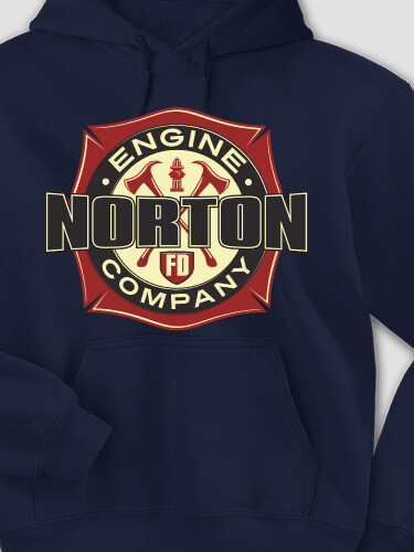 Engine Company Navy Adult Hooded Sweatshirt