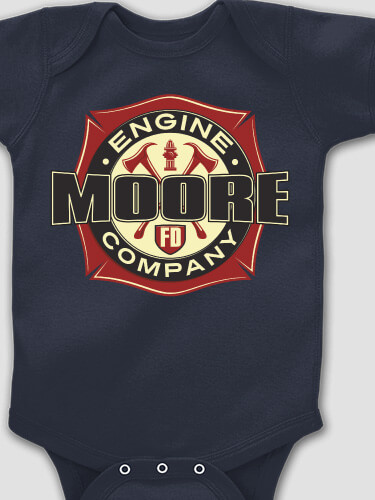 Engine Company Navy Baby Bodysuit