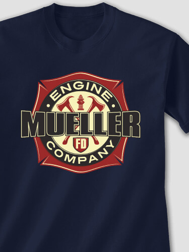 Engine Company Navy Adult T-Shirt