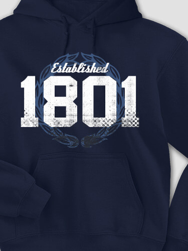 Established Navy Adult Hooded Sweatshirt