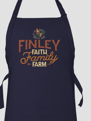 Faith Family Farm Navy Apron