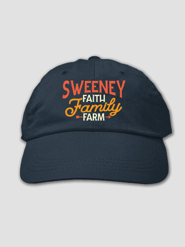 Faith Family Farm Navy Embroidered Hat