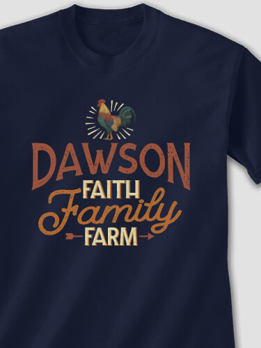 Faith Family Farm Navy Adult T-Shirt