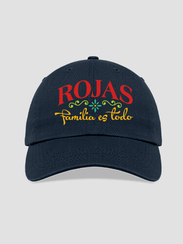 Familia es Todo Navy Embroidered Hat