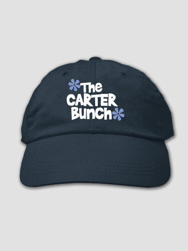 Family Bunch Navy Embroidered Hat