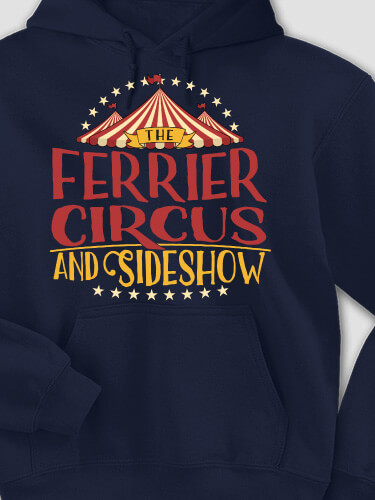 Family Circus Navy Adult Hooded Sweatshirt