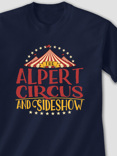 Family Circus Navy Adult T-Shirt