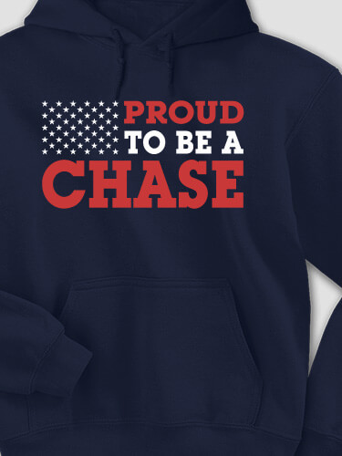 Family Flag Navy Adult Hooded Sweatshirt