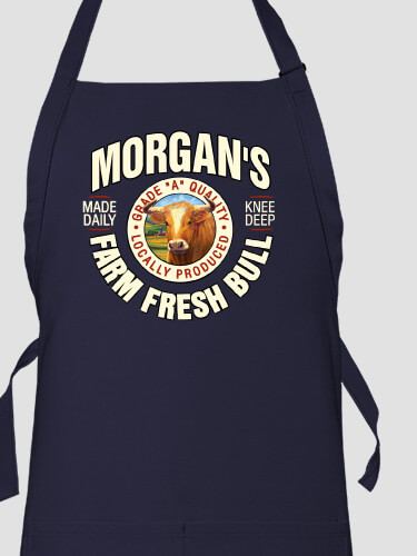 Farm Fresh Bull Navy Apron