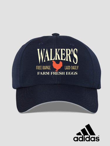 Farm Fresh Eggs Navy Embroidered Adidas Hat