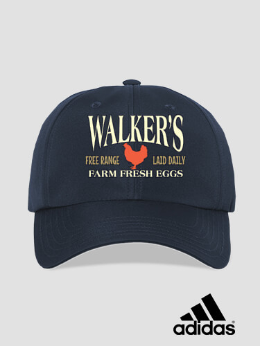 Farm Fresh Eggs Navy Embroidered Adidas Hat