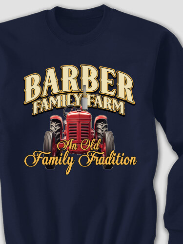 Farming Family Tradition Navy Adult Sweatshirt