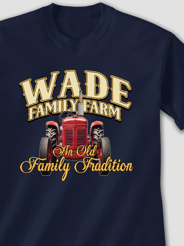 Farming Family Tradition Navy Adult T-Shirt
