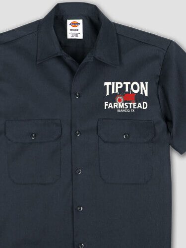 Farmstead Navy Embroidered Work Shirt