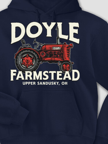 Farmstead Navy Adult Hooded Sweatshirt