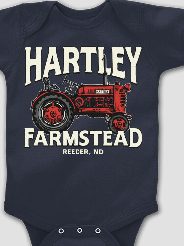 Farmstead Navy Baby Bodysuit