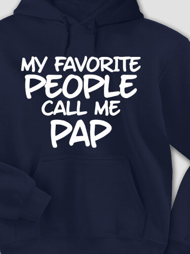 Favorite People Navy Adult Hooded Sweatshirt