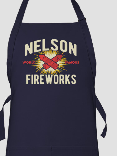 Fireworks Navy Apron