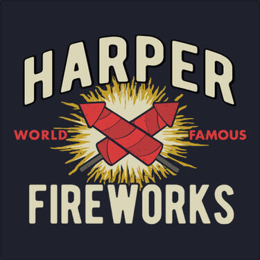 Navy Fireworks Personalized default 