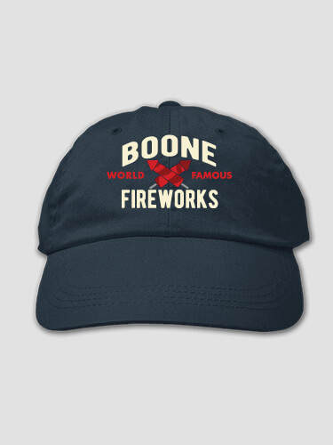 Fireworks Navy Embroidered Hat