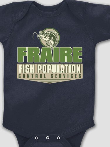 Fish Services Navy Baby Bodysuit