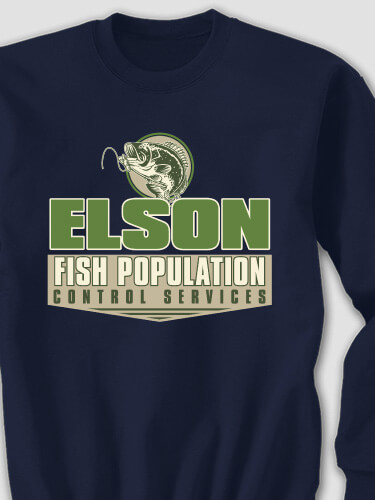 Fish Services Navy Adult Sweatshirt