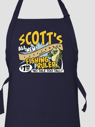 Fishing Ruler Navy Apron