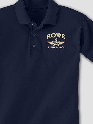 Flight School Navy Embroidered Polo Shirt