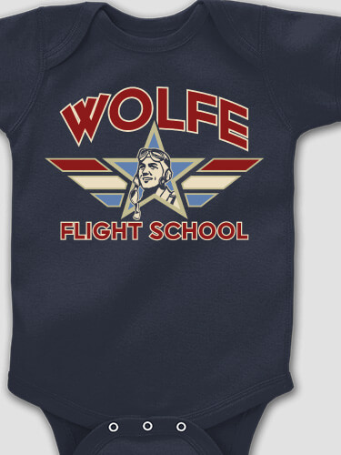 Flight School Navy Baby Bodysuit